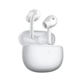 Xiaomi Buds 3, Up to 40dB ANC, 3 ANC Modes, Dual Transparency Modes, Dual-Magnetic Dynamic Driver, Hi-Fi Sound Quality, 32 Hours Battery Life, IP55 Dust and Water Resistance, Wireless Charging, White