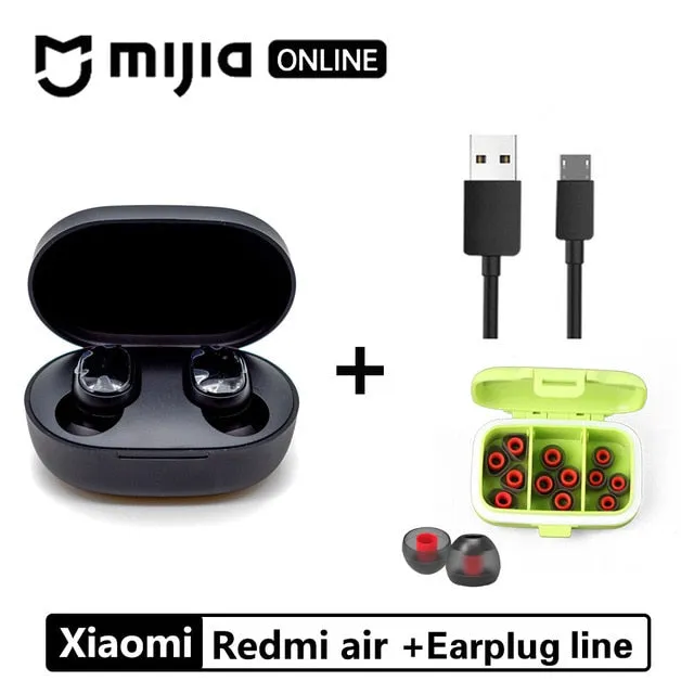 Xiaomi Redmi Airdots TWS Bluetooth 5.0  Earphone Stereo Wireless Active Noise Cancellation With Mic Handsfree Earbuds AI Control