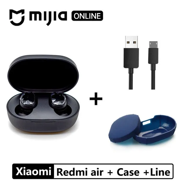 Xiaomi Redmi Airdots TWS Bluetooth 5.0  Earphone Stereo Wireless Active Noise Cancellation With Mic Handsfree Earbuds AI Control