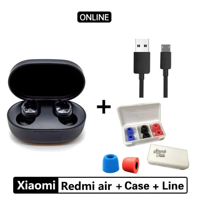 Xiaomi Redmi Airdots TWS Bluetooth 5.0  Earphone Stereo Wireless Active Noise Cancellation With Mic Handsfree Earbuds AI Control