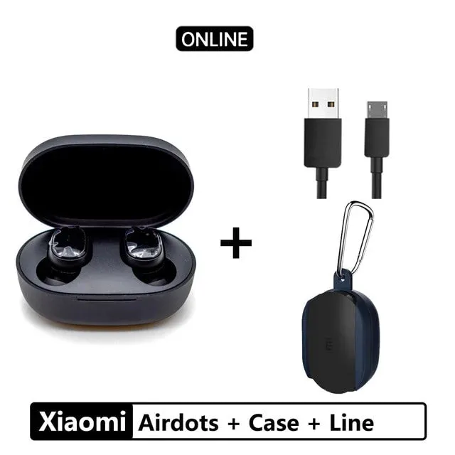 Xiaomi Redmi Airdots TWS Bluetooth 5.0  Earphone Stereo Wireless Active Noise Cancellation With Mic Handsfree Earbuds AI Control