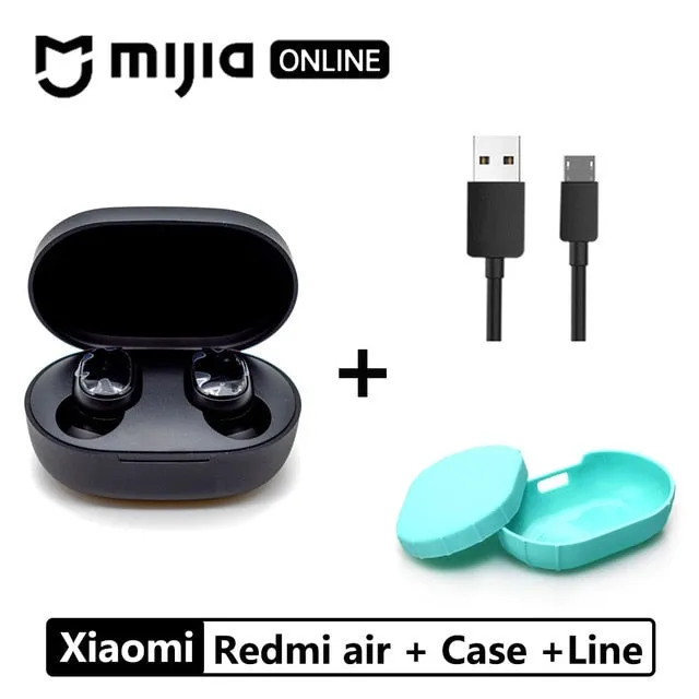 Xiaomi Redmi Airdots TWS Bluetooth 5.0  Earphone Stereo Wireless Active Noise Cancellation With Mic Handsfree Earbuds AI Control