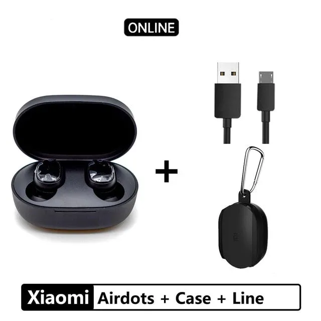 Xiaomi Redmi Airdots TWS Bluetooth 5.0  Earphone Stereo Wireless Active Noise Cancellation With Mic Handsfree Earbuds AI Control