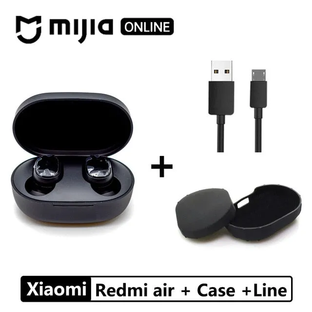 Xiaomi Redmi Airdots TWS Bluetooth 5.0  Earphone Stereo Wireless Active Noise Cancellation With Mic Handsfree Earbuds AI Control