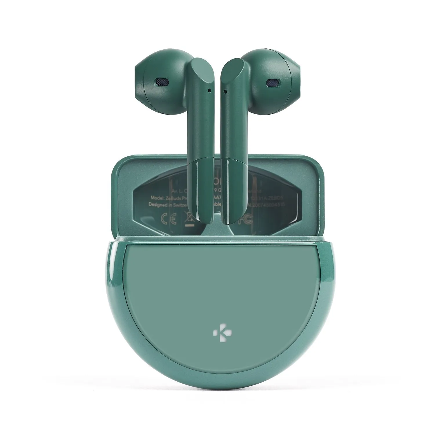 ZEBUDS PRO - TWS EARBUDS WITH Qi WIRELESS CHARGING CASE, IN SOPHISTICATED GLASS FINISHING