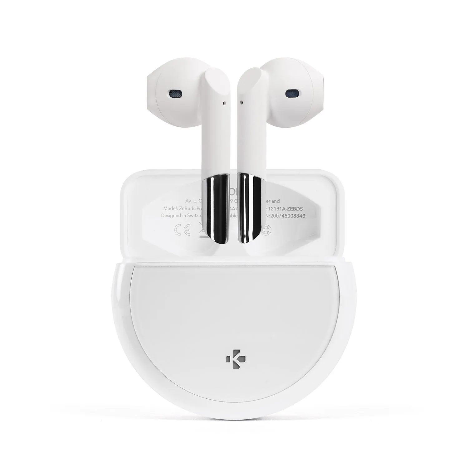 ZEBUDS PRO - TWS EARBUDS WITH Qi WIRELESS CHARGING CASE, IN SOPHISTICATED GLASS FINISHING